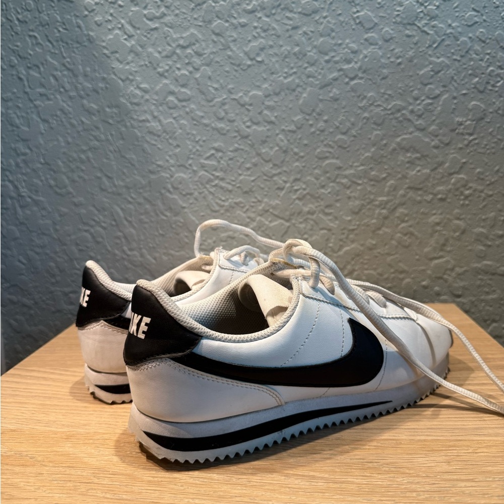 Nike Classic White and Black Cortez